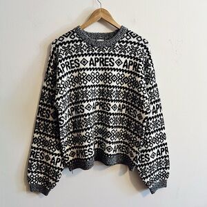 a new day fair isle apres sweater